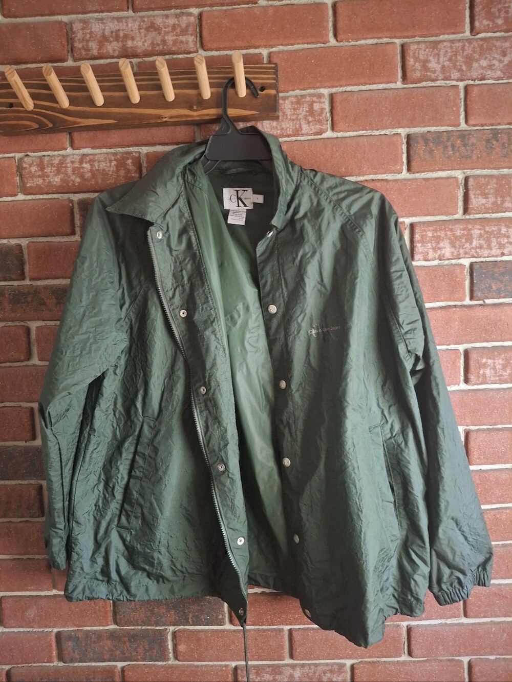 Calvin Klein Jeans  Olive Green Windbreaker Jacket